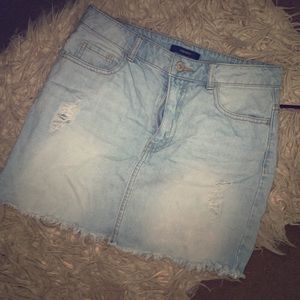 Denim Distressed Skirt 💞